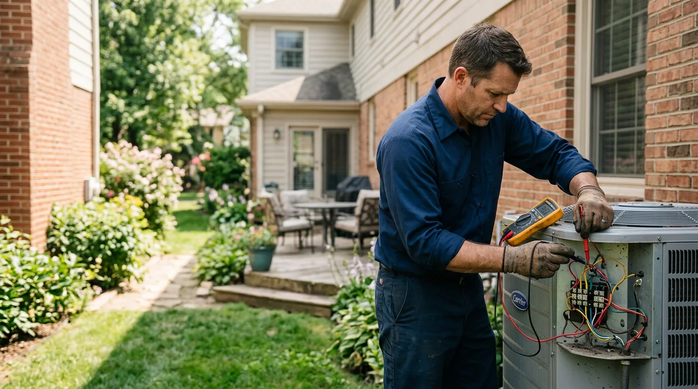 HVAC technician working near Hanover, WV